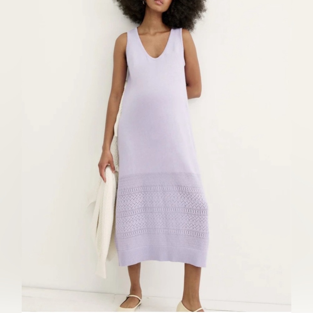 Hatch Maternity Marley Knit dress in Lilac